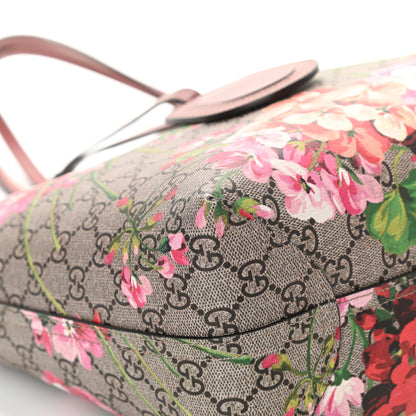 Gucci GG Supreme Monogram Blooms Medium Reversible Tote Beige Multicolor Dry Rose 11 of 22