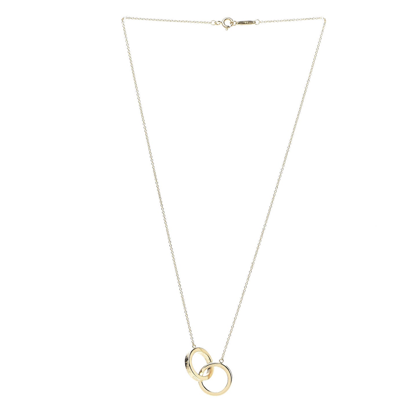 18K Yellow Gold 1837 Interlocking Circles Pendant Necklace