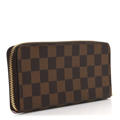 Louis Vuitton Damier Ebene Clemence Wallet Rose Ballerine 3 of 7
