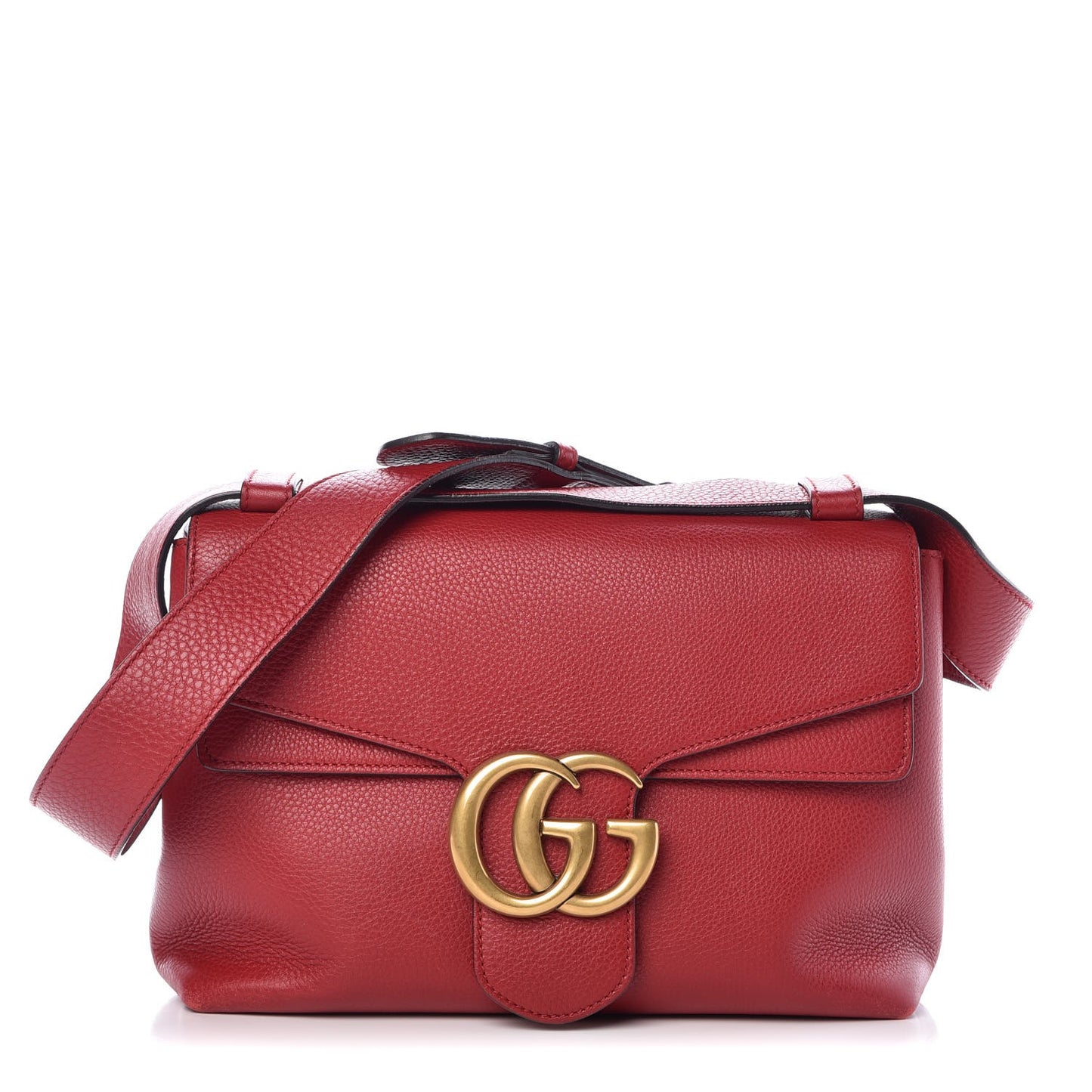 Cellarius Calfskin GG Marmont Shoulder Bag Vulcanic Red