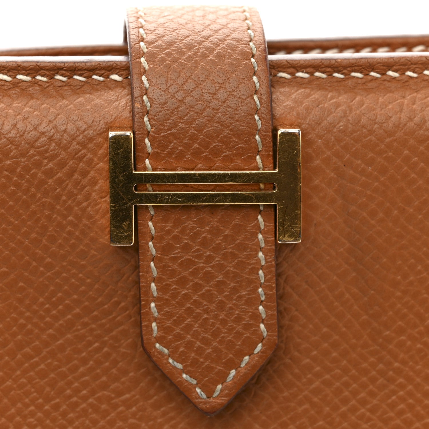 Hermes Epsom Bearn Card Holder Wallet Gold 8 of 11