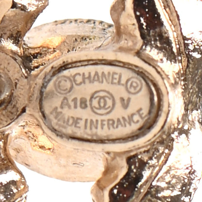 Chanel Crystal Mini CC Earrings Gold 4 of 4