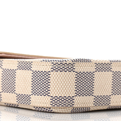 Louis Vuitton Damier Azur Pochette Felicie Chain Wallet Rose Ballerine 8 of 10