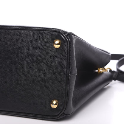 Prada Saffiano Small Galleria Double Zip Tote Black 8 of 9