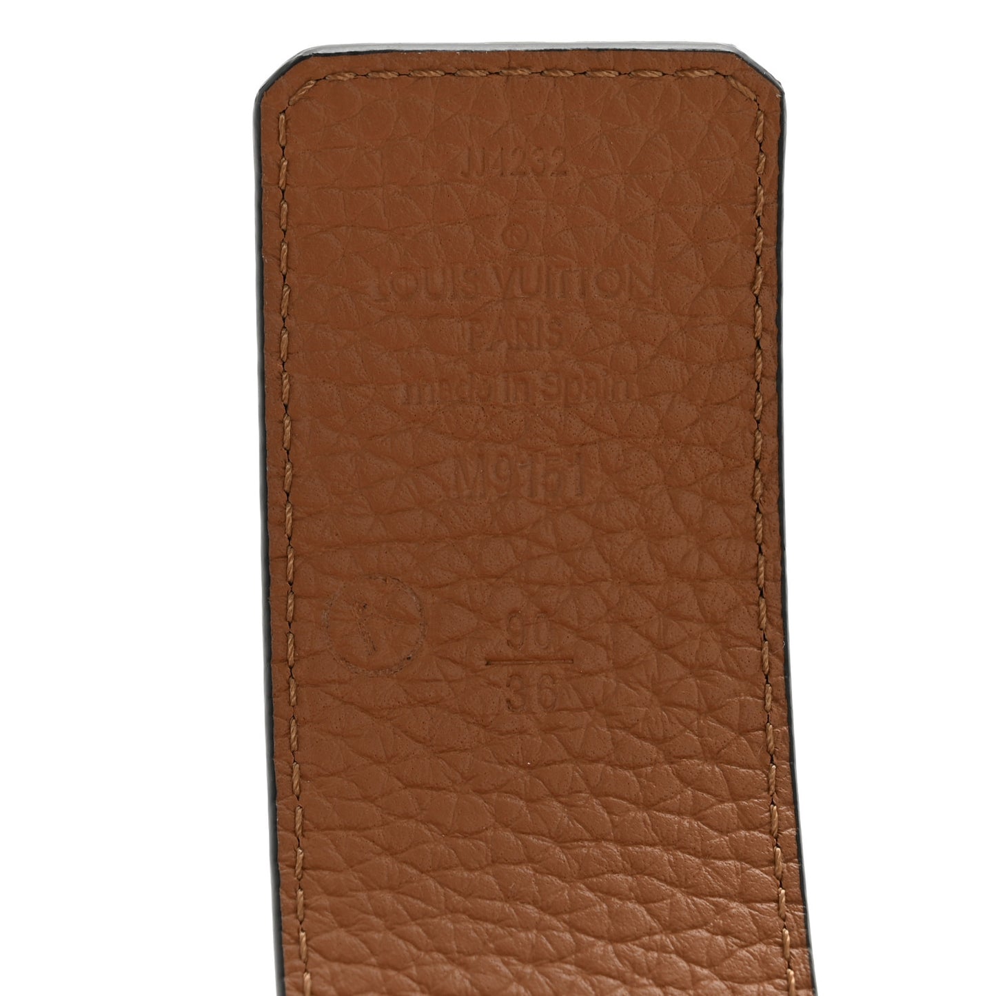 Taurillon Calfskin 30mm LV Initiales Reversible Belt 90 36 Black