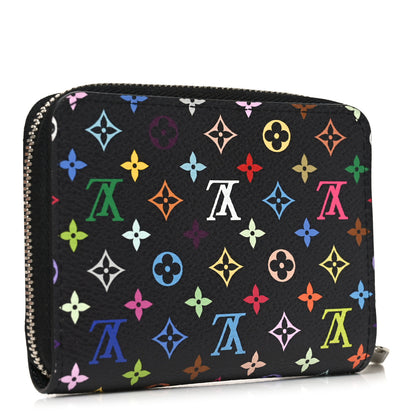 Louis Vuitton LV x TM Monogram Multicolor Zippy Coin Purse Black 3 of 7