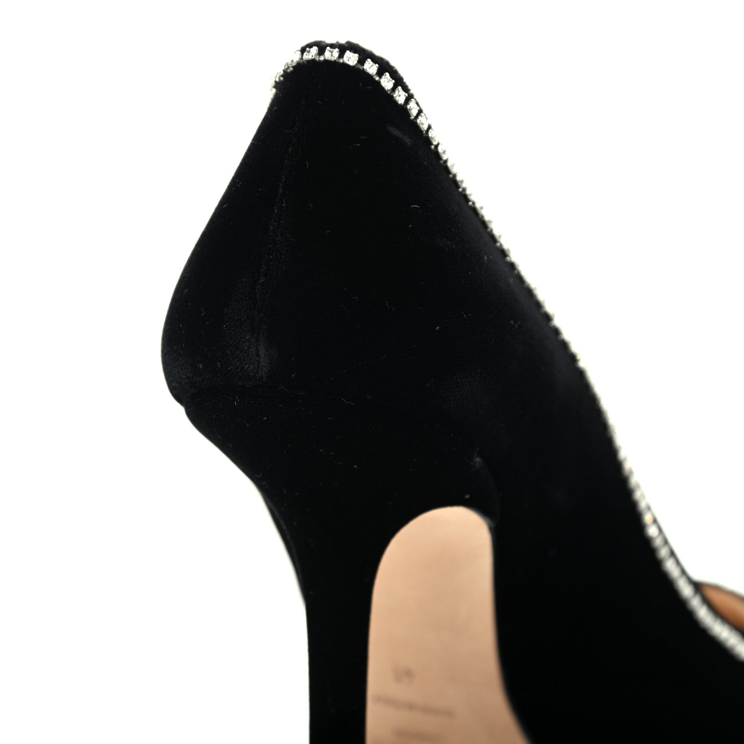 Jimmy Choo Velvet Crystal Embellished Love 100 Pumps 41 Black 11 of 15