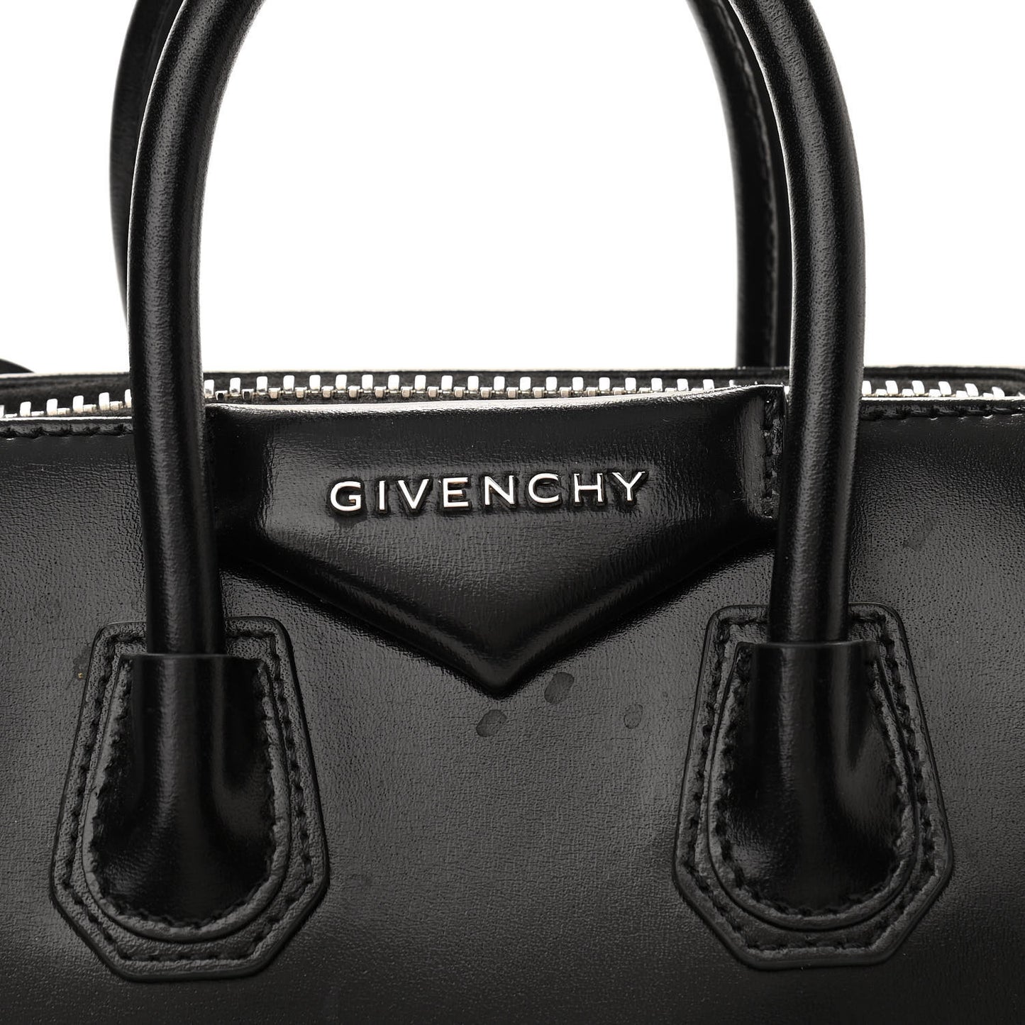 Shiny Lord Calfskin Mini Antigona Black