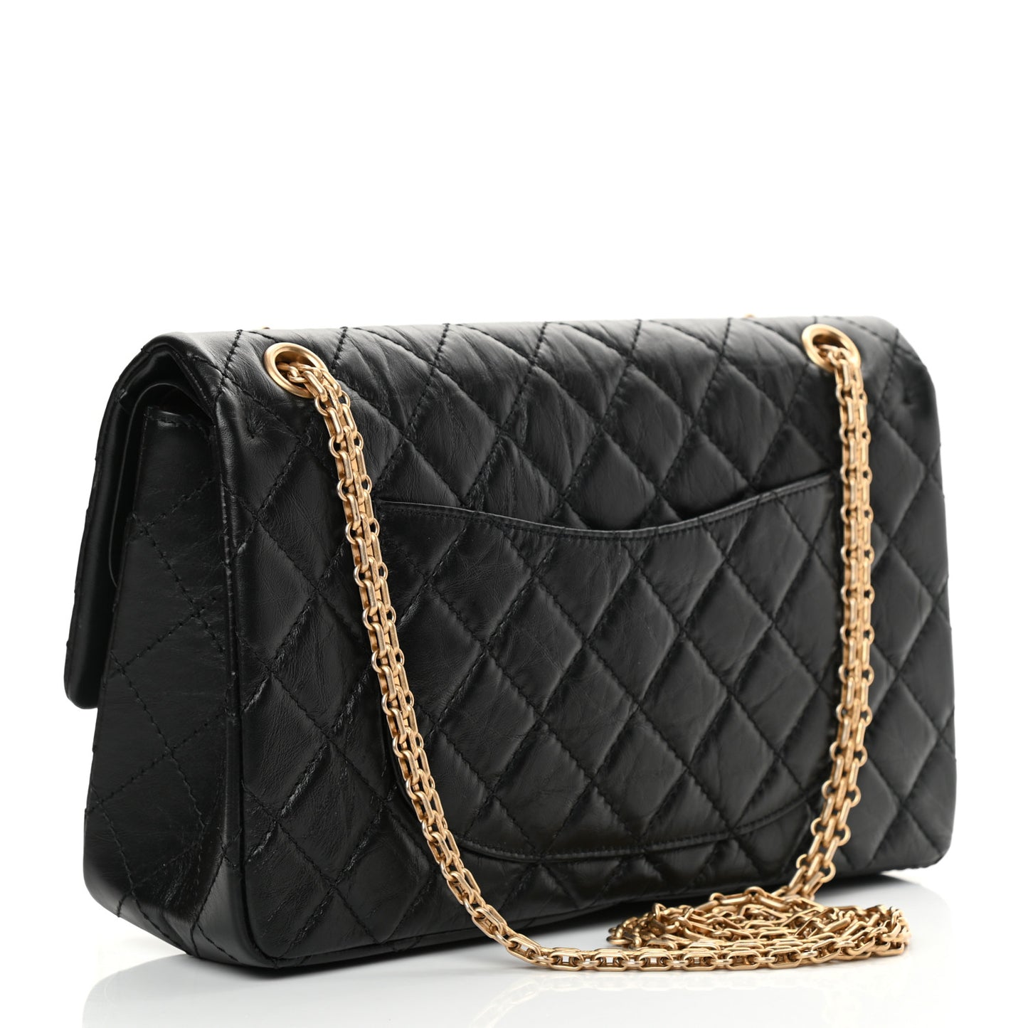 Aged Calfskin Quilted 2.55 Reissue 226 Flap Black