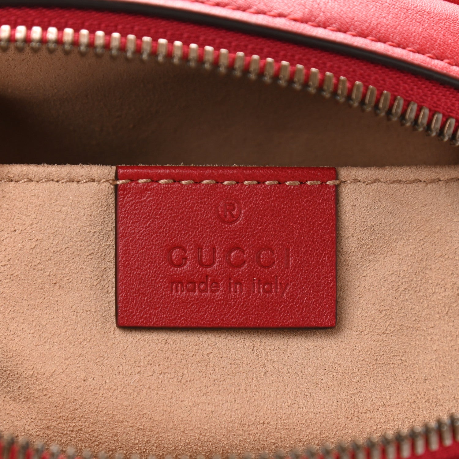 Gucci Calfskin Matelasse GG Marmont Belt Bag 85 34 Hibiscus Red 6 of 11