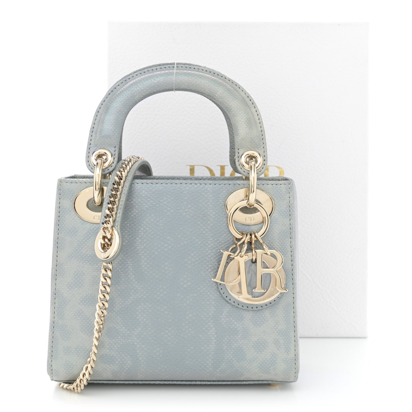 Karung Gradient Mini Lady Dior Blue