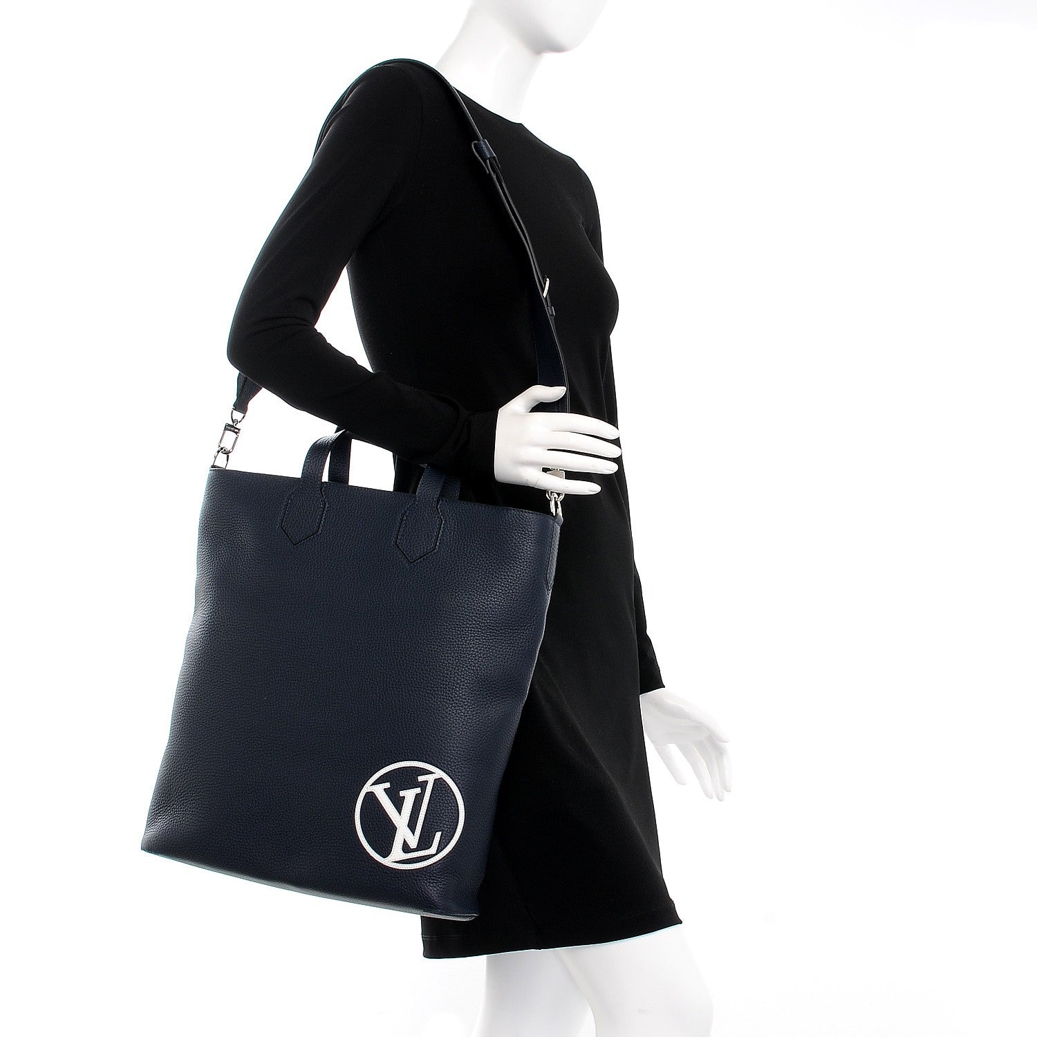 Louis Vuitton Taurillon East Side Tote MM Indigo 3 of 8