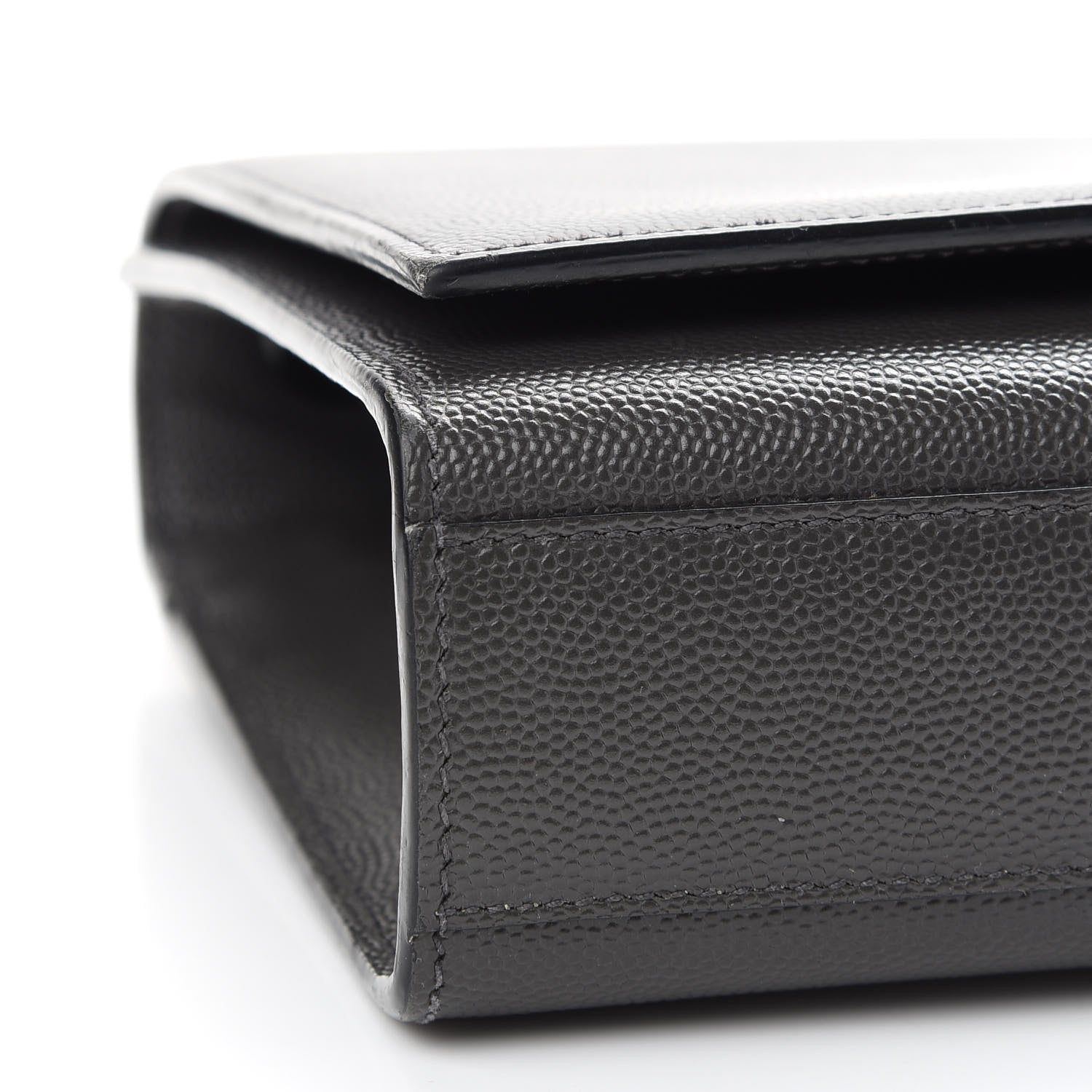 Saint Laurent Grain De Poudre Medium Classic Monogram Kate Satchel Coal 6 of 7