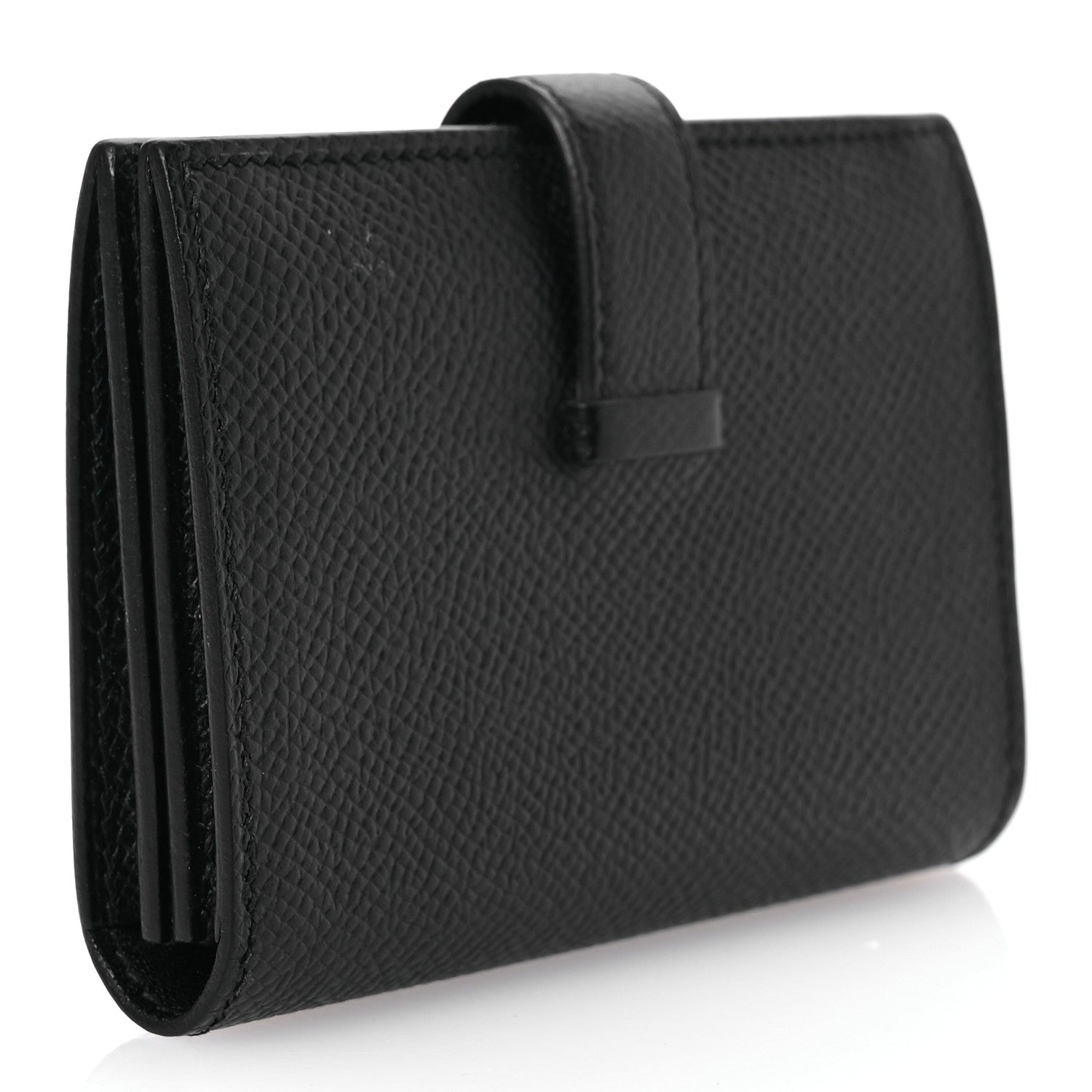 Hermes Epsom Monochrome Bearn Card Holder Wallet Black 3 of 11