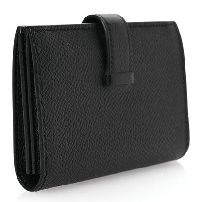 Hermes Epsom Monochrome Bearn Card Holder Wallet Black 3 of 11