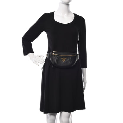 Prada Vitello Daino Small Belt Bag Black 2 of 10