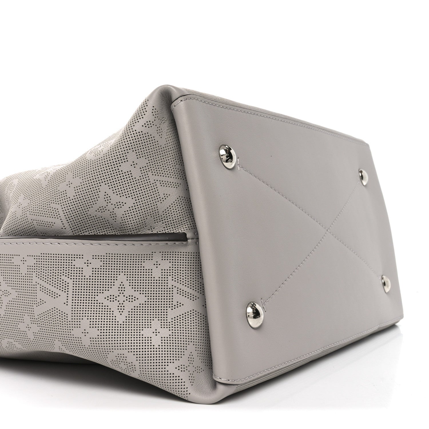 Louis Vuitton Reverse Mahina Carmel Hobo Gris Souris Gray 8 of 9