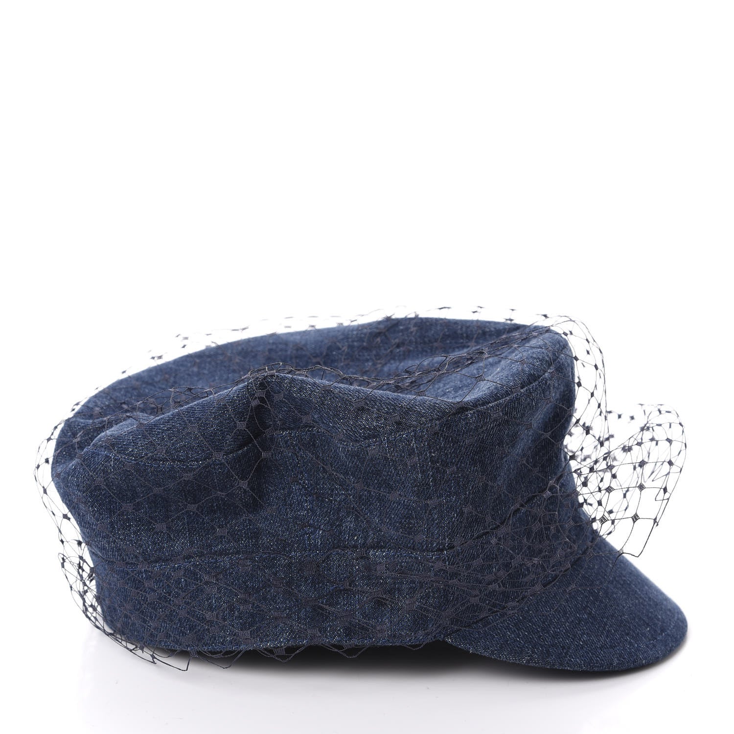 Christian Dior Denim Arty Veil Cap Blue 4 of 7