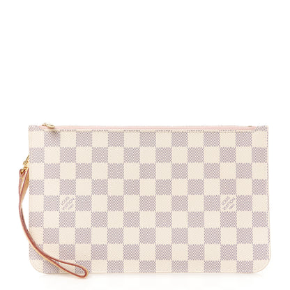 Louis Vuitton Damier Azur Neverfull MM GM Pochette Rose Ballerine 1 of 11