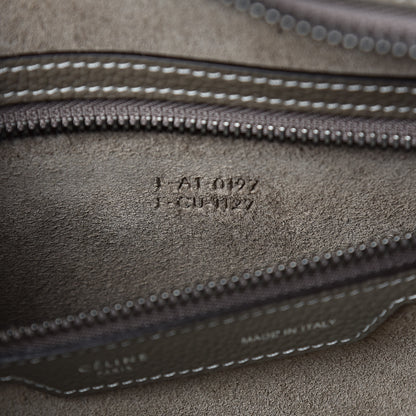 Celine Drummed Calfskin Mini Luggage Souris 7 of 11