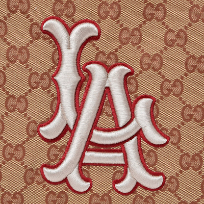 Gucci X MLB GG Monogram LA Dodgers Large Backpack Beige Ruggine Ivory 9 of 10