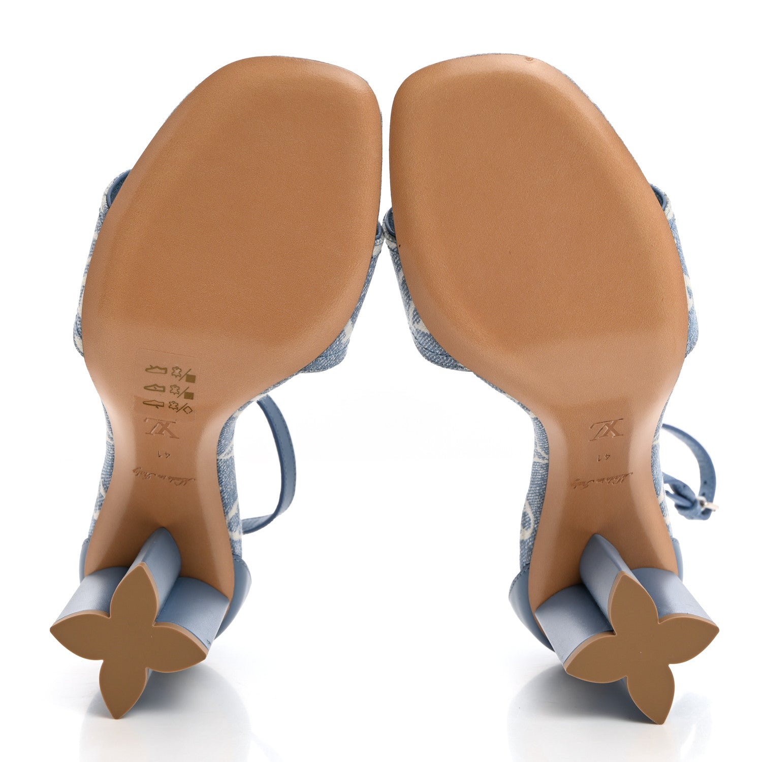 Louis Vuitton Monogram Denim Silhouette Sandals 41 Blue 5 of 9