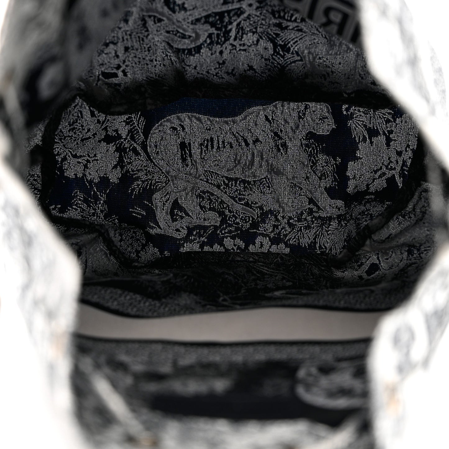 Technical Fabric Embroidered Toile De Jouy Sauvage DiorTravel Pouch Blue