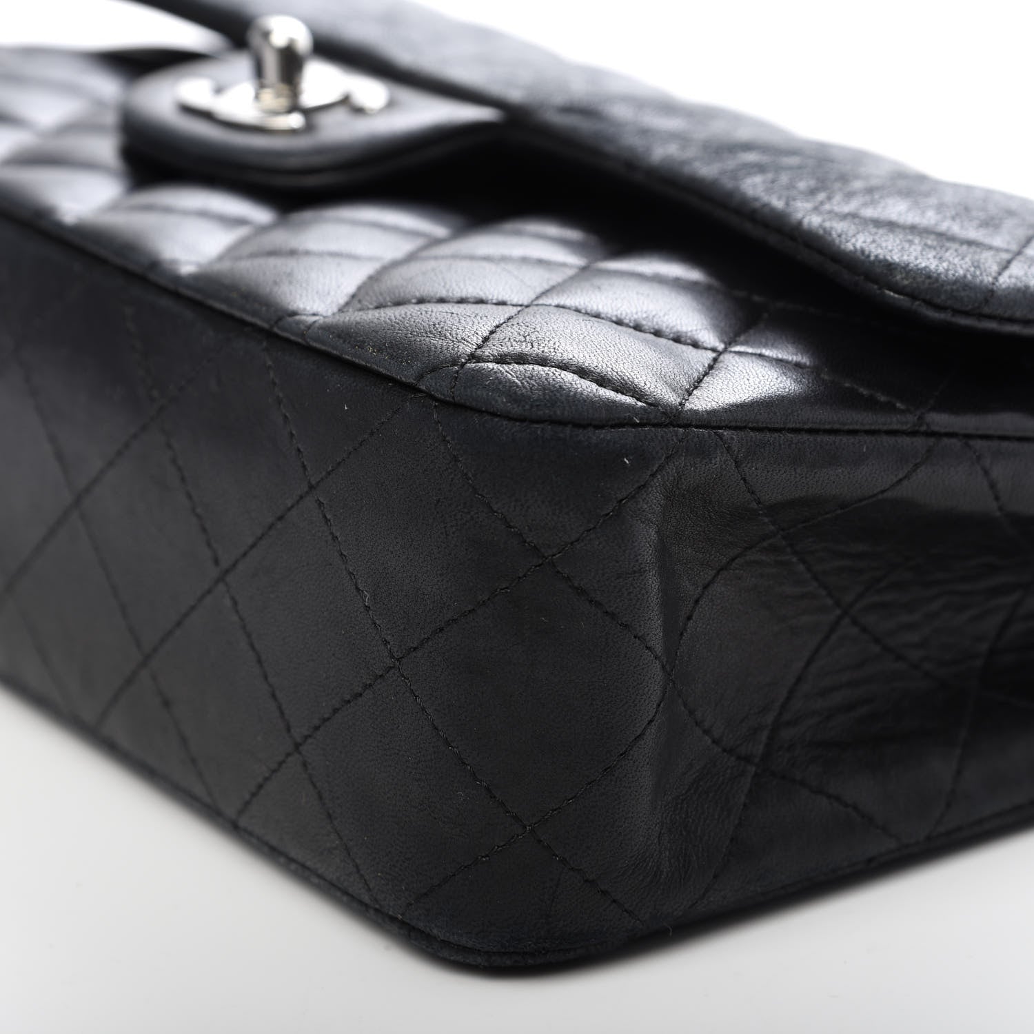 Chanel Lambskin Quilted Medium Double Flap Black 7 of 13