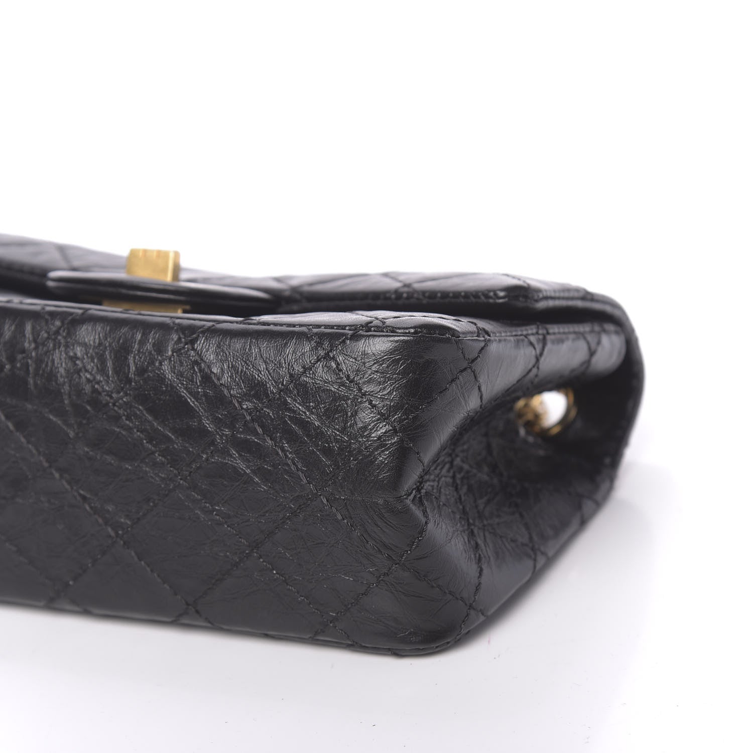 Chanel Aged Calfskin Quilted 2.55 Reissue Mini Flap Black 9 of 11