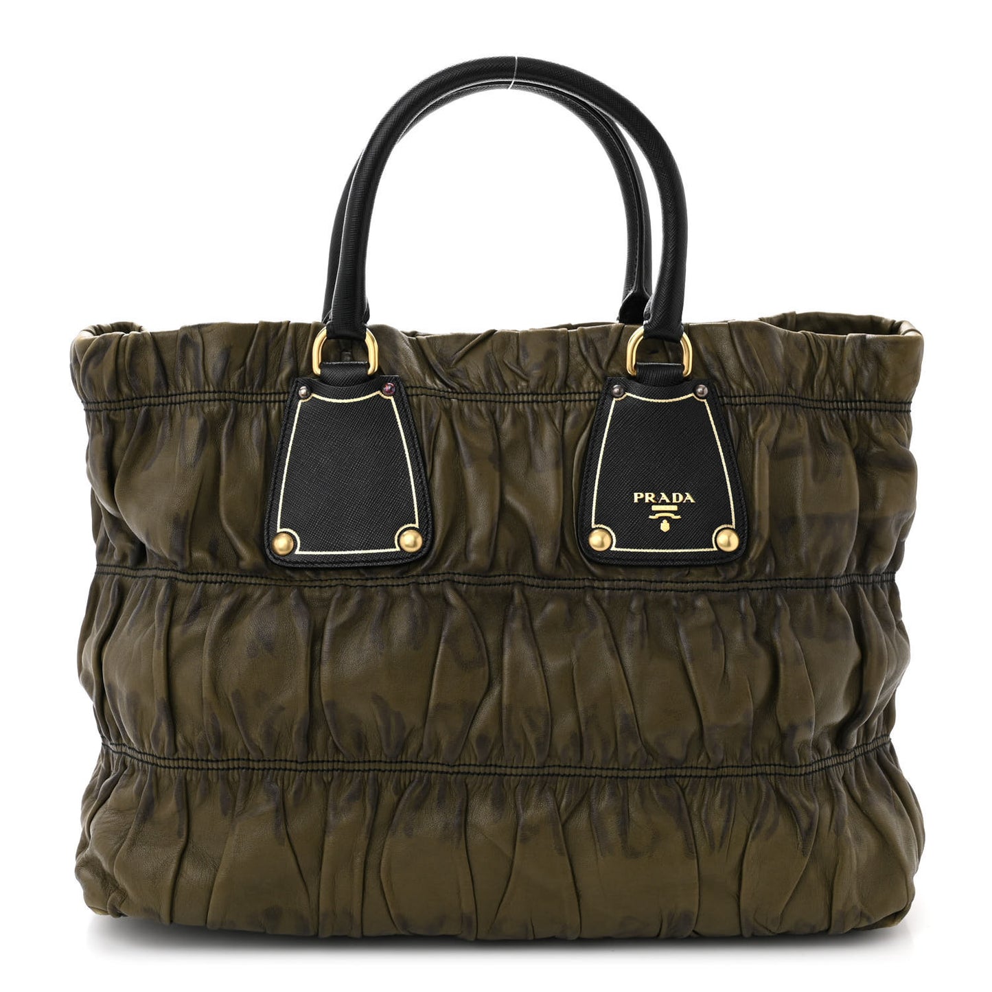 Nappa Gaufre Tote Green