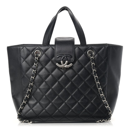 Chanel Caviar Quilted Small CC Box Shopping Tote Black 1 of 11
