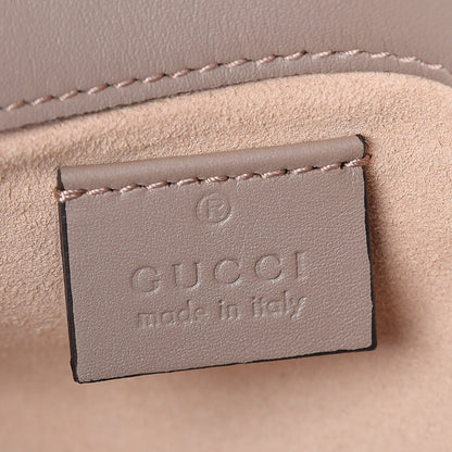 Gucci Calfskin Matelasse Super Mini GG Marmont Shoulder Bag Porcelain Rose 6 of 9