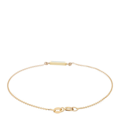 Jennifer Meyer 18K Yellow Gold Turquoise Inlay Bar Bracelet 2 of 3