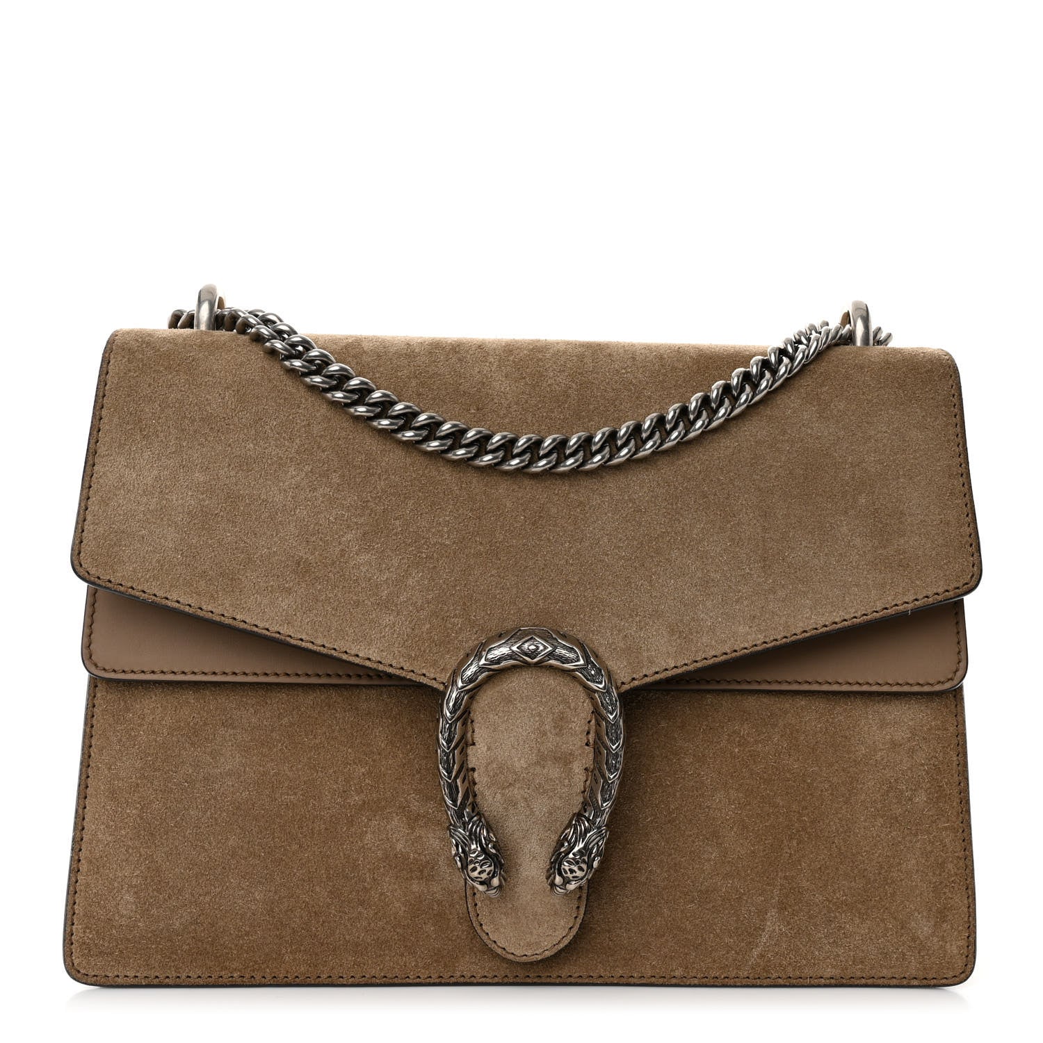 Gucci Suede Medium Dionysus Shoulder Bag Taupe 1 of 12