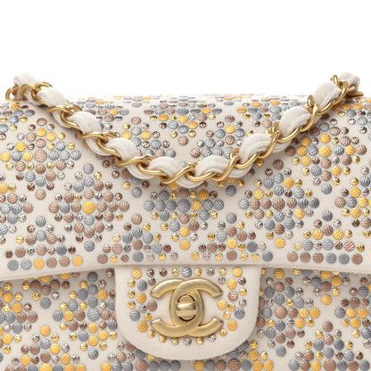 Chanel Jersey Embellished Mini Flap Ivory 8 of 10