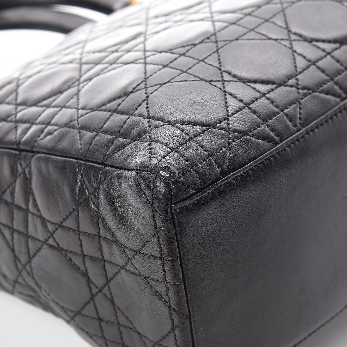Lambskin Cannage Medium Lady Dior Black