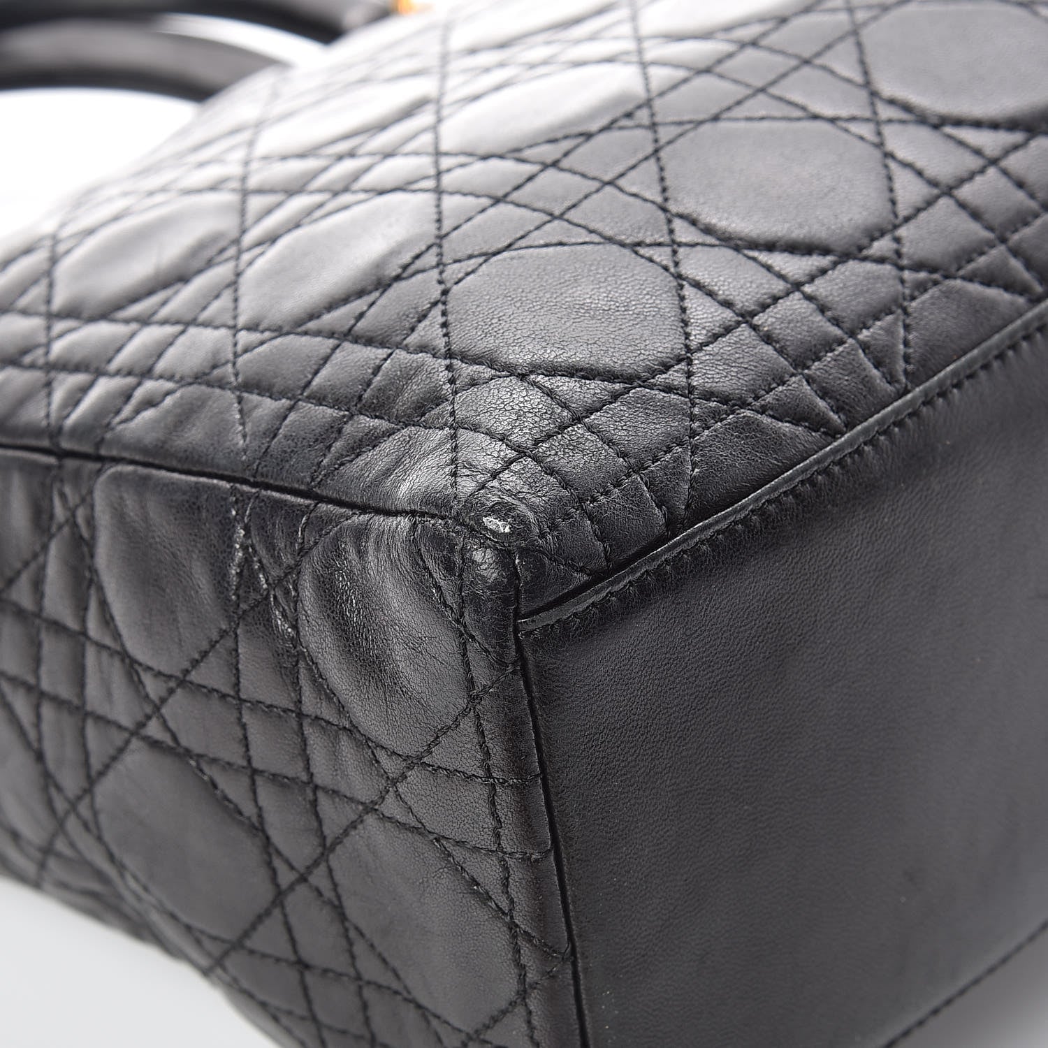 Christian Dior Lambskin Cannage Medium Lady Dior Black 13 of 21