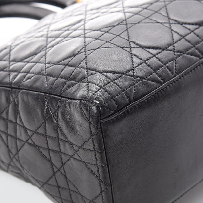 Christian Dior Lambskin Cannage Medium Lady Dior Black 13 of 21