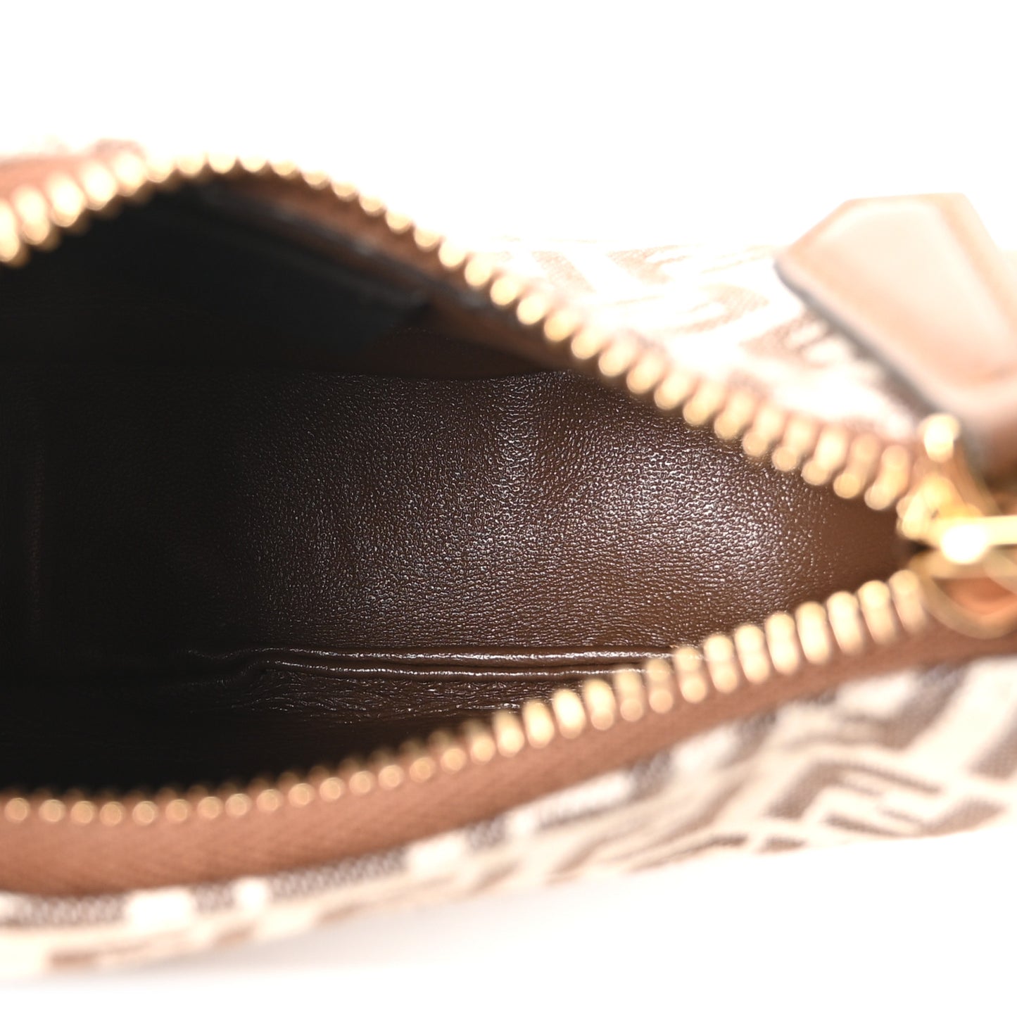 Fabric Jacquard FF 1974 Nano Fendigraphy Hobo Charm Beige
