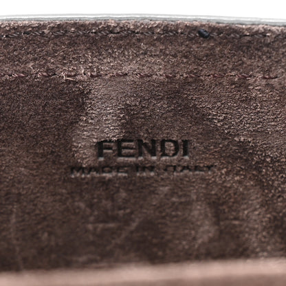 Fendi Recycled Fabric Jacquard Vitello King FF 1974 Baguette Soft Trunk Phone Pouch Tobacco Moro Notte 6 of 12