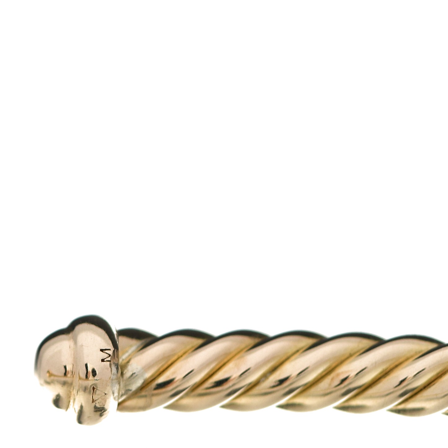 18K Yellow Gold 3mm Turquoise Rio Rondelle Cabled Cuff Bracelet
