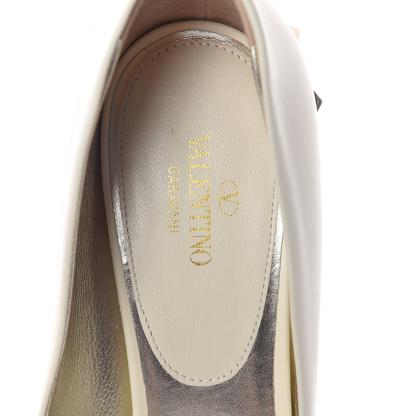 Nappa Rockstud Jaw Stud 100mm Pumps 37 Ivory
