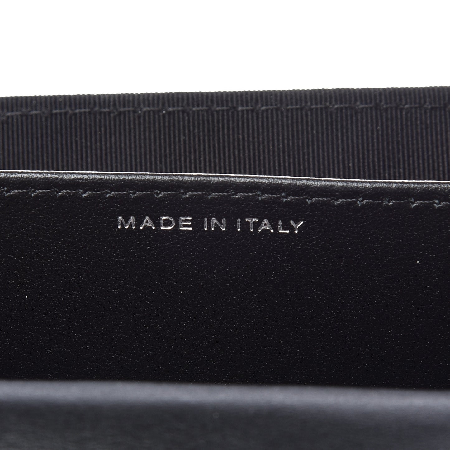 Aged Calfskin Chevron Quilted Reissue Card Holder Wallet So Black