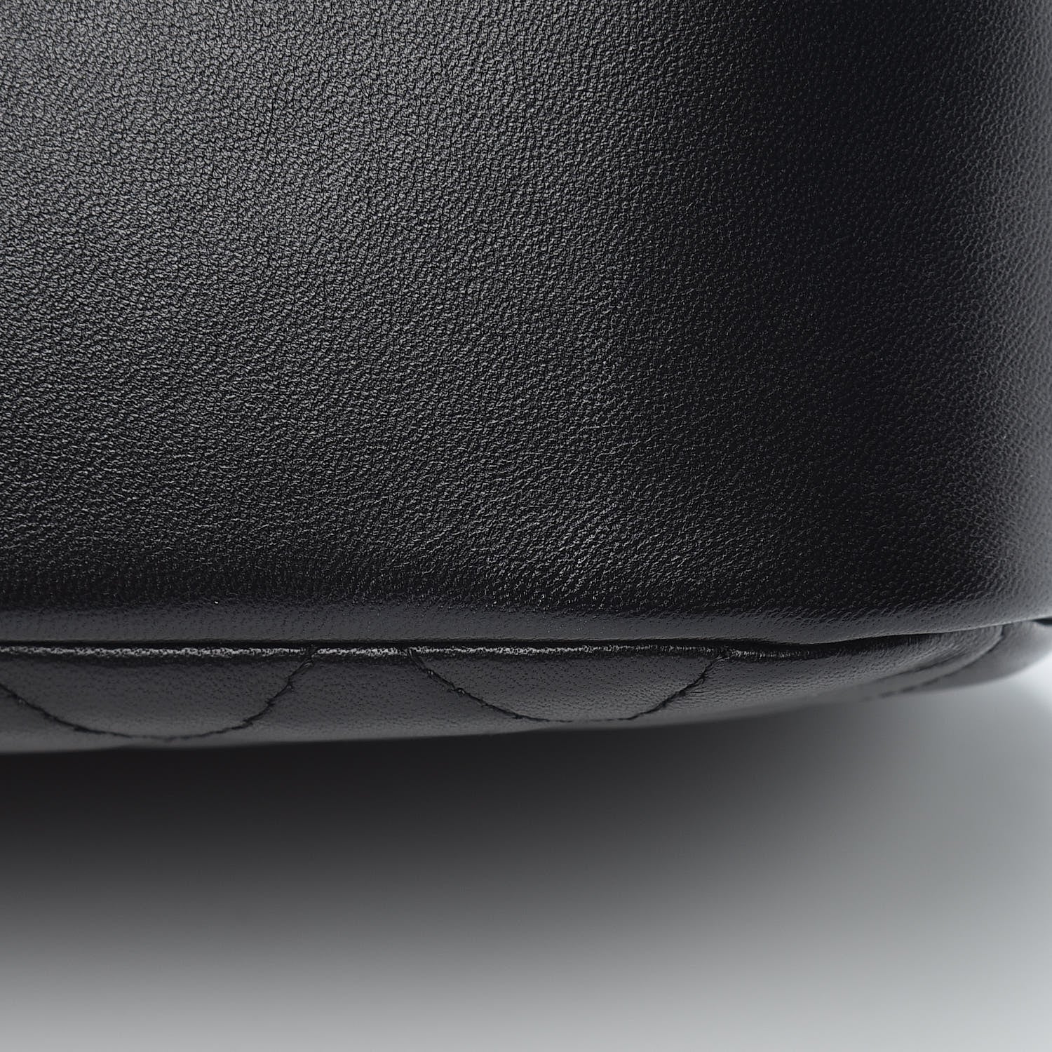 Chanel Lambskin Quilted Medium Curvy Pouch Cosmetic Case Black 7 of 11