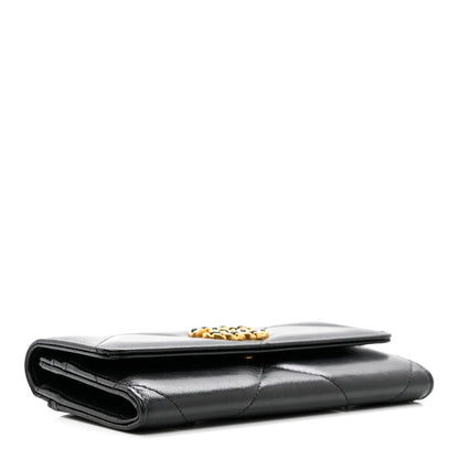 Chanel Lambskin Quilted Chanel 19 Flap Wallet Black 4 of 8