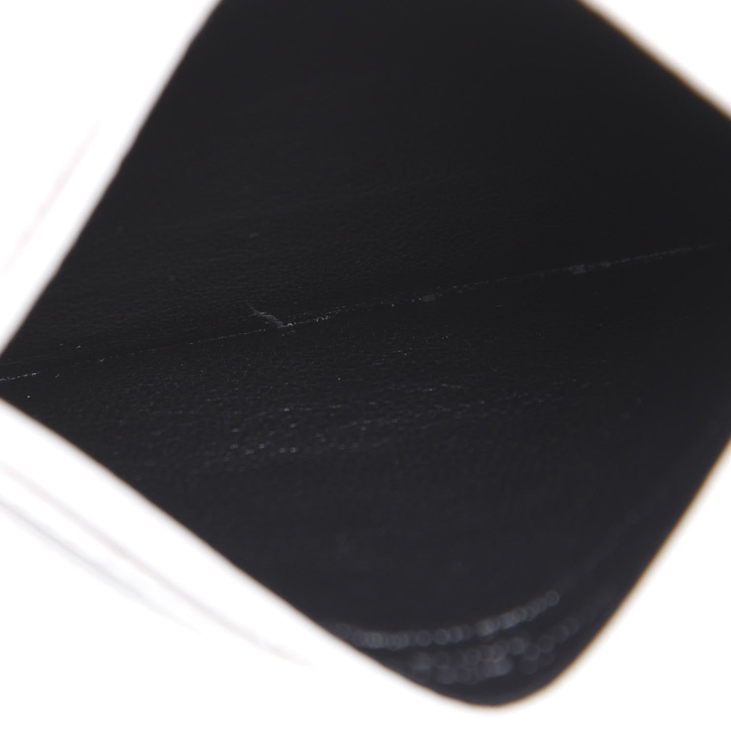 Saint Laurent Grain de Poudre Credit Card Case Icy White 4 of 7