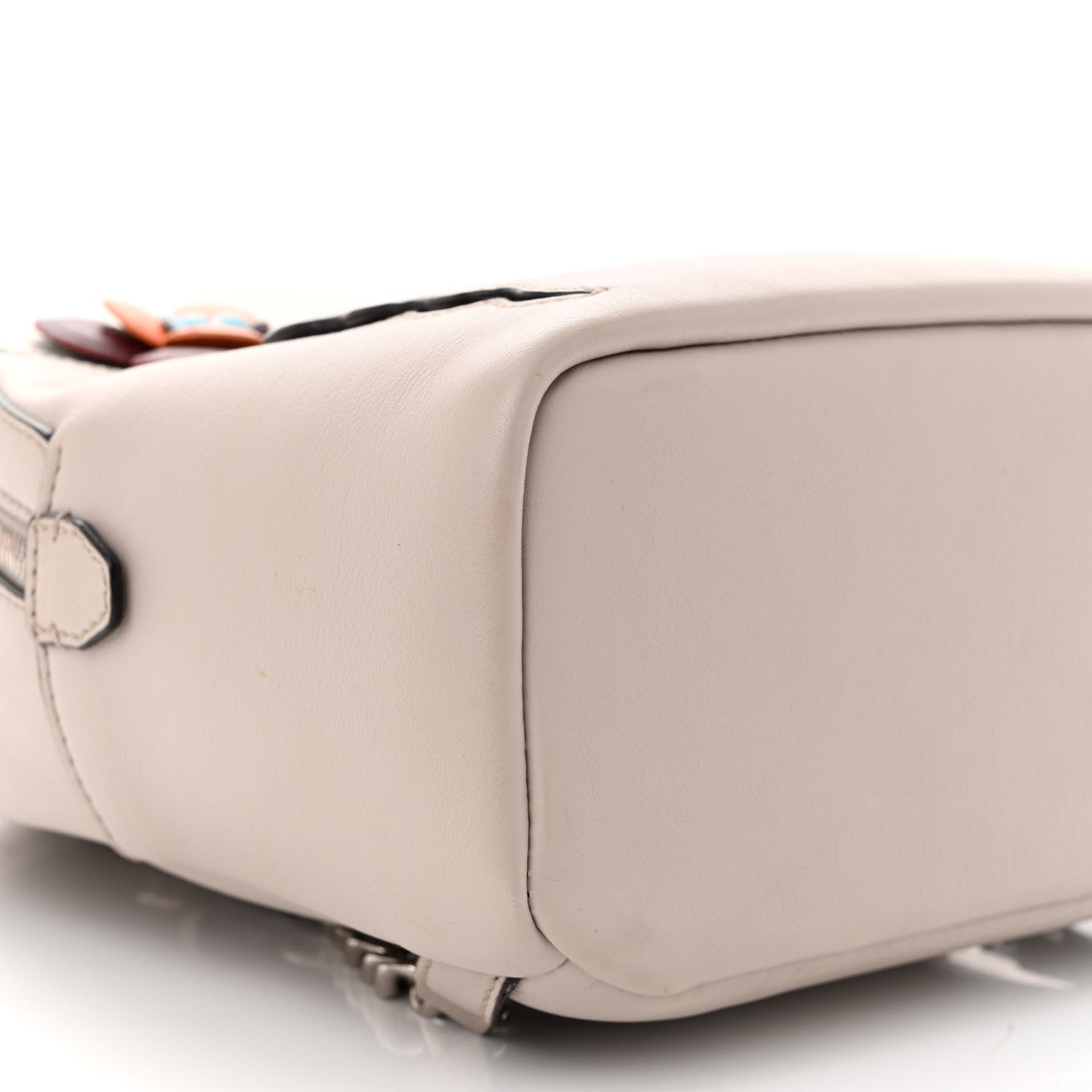 Fendi Vitello Dolce Floral Eyes Mini Backpack Grigio Polvere Multicolor 9 of 11