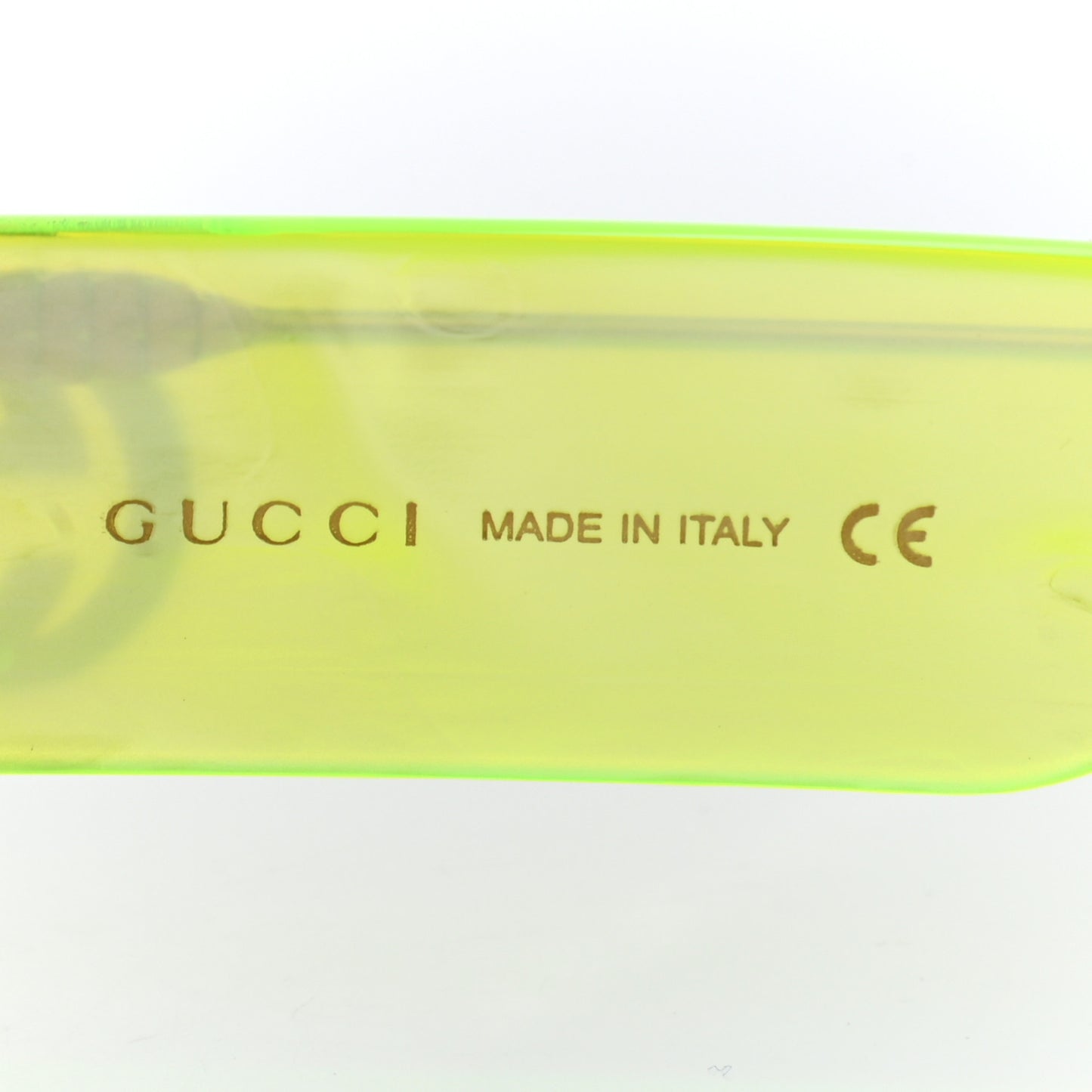 Acetate Rectangular Sunglasses GG0516S Fluorescent Yellow