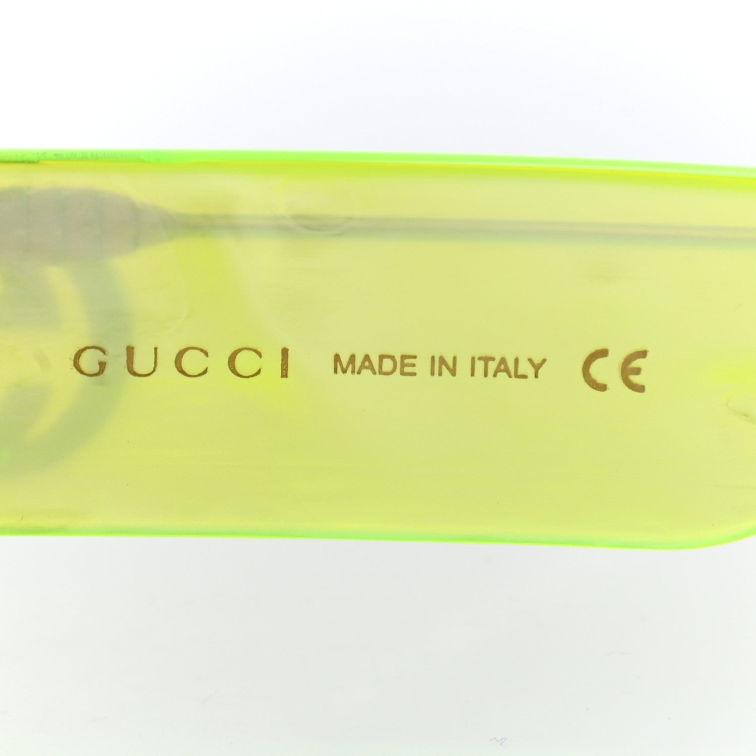 Gucci Acetate Rectangular Sunglasses GG0516S Fluorescent Yellow 6 of 8