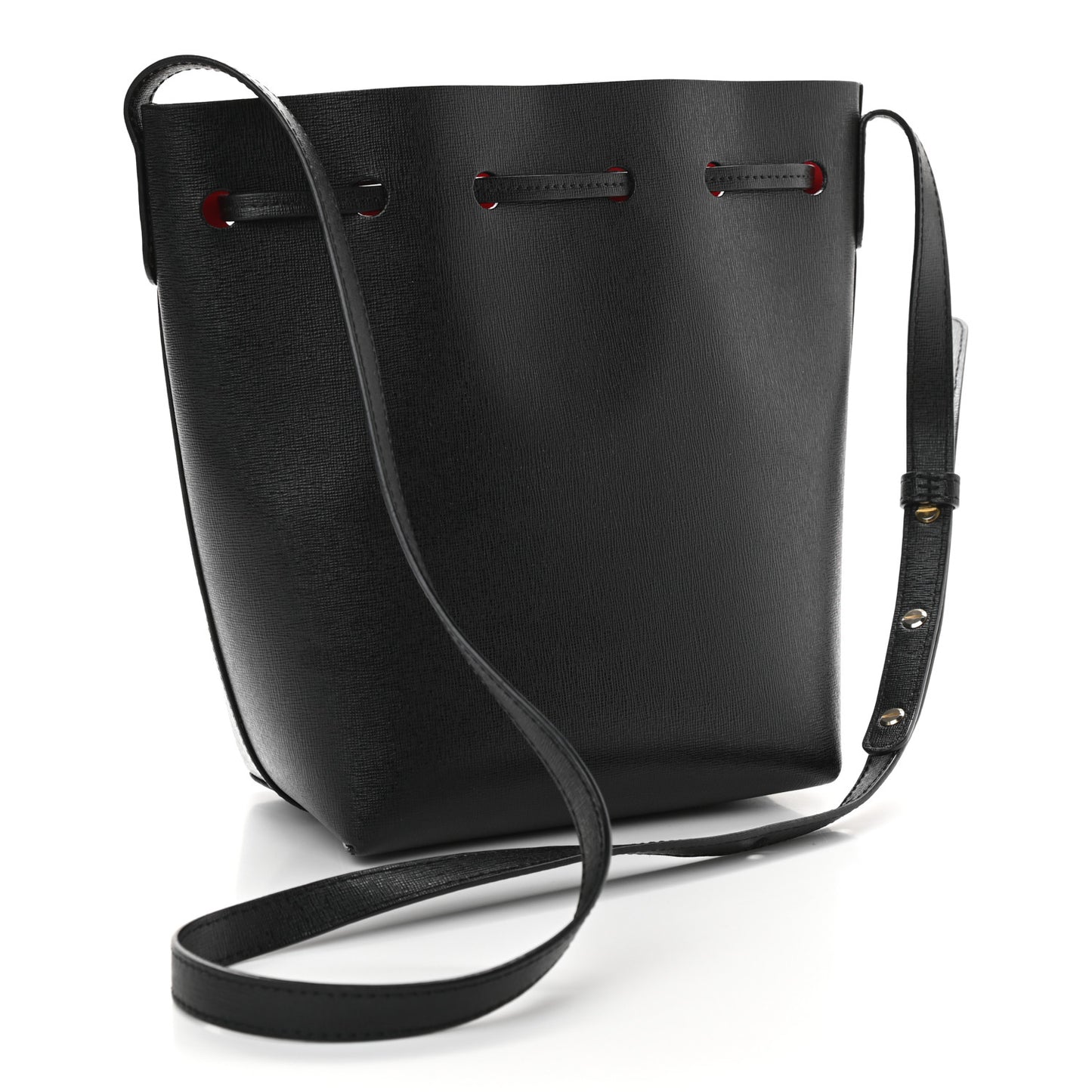Saffiano Mini Bucket Bag Black Flamma